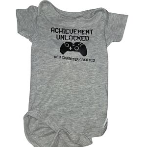 Gerber Gray and Black Bodysuit with Game Controller Design